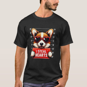 Funny I Stearts Kids Mens Frauen Dog Corgi Va T-Shirt