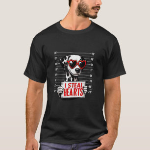Funny I Stearts Kids Mens Womens Dalmatiner Va T-Shirt