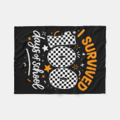 Funny I Survived 100 Days Of School Student Teache Fleecedecke (Vorderseite (Horizontal))