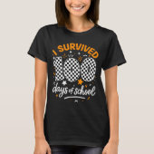 Funny I Survived 100 Days Of School Student Teache T-Shirt (Vorderseite)