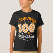 Funny I Survived 100 Days Of School Student Teache T-Shirt (Vorderseite)