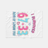 Funny I Survived 67 + 33 Days Of Loving You Valent Fleecedecke (Vorderseite (Horizontal))