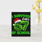 Funny I Survived 67 Days Of School Christmas Kids Karte (Gelbe Blume)