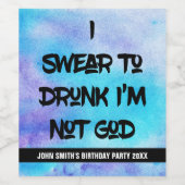 Funny I Swear Weinetikett (Einzelnes Label)