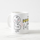 Funny I testete positive Schwangerschaftsankündigu Kaffeetasse (Vorderseite Links)