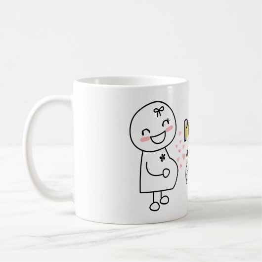 Funny I testete positive Schwangerschaftsankündigu Kaffeetasse (Links)