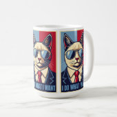Funny I tue, was ich Cat Lover Cool Meme Retro Gew Kaffeetasse (VorderseiteRechts)
