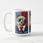 Funny I tue, was ich Cat Lover Cool Meme Retro Gew Kaffeetasse (Links)