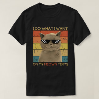 Funny I tue, was ich Gewollt Cat Lover Vater & Mam T-Shirt