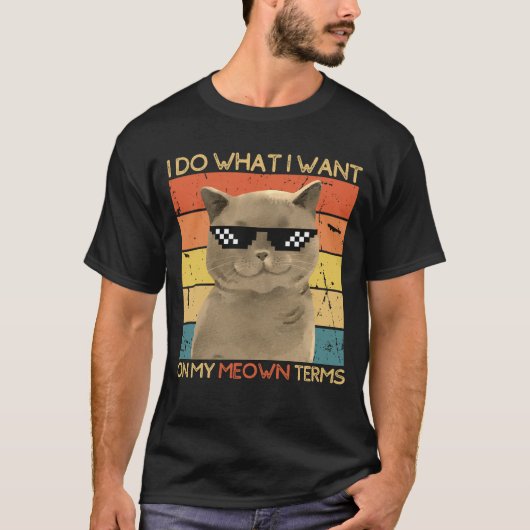 Funny I tue, was ich Gewollt Cat Lover Vater & Mam T-Shirt (Vorderseite)