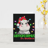 Funny I Want A Hiptamus For Christmas Xmas Hip Lov Karte (Gelbe Blume)