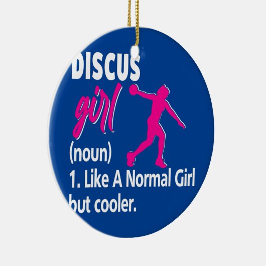 Funny I wirbeln Dinge Discus Girl Turmtrainer Keramik Ornament (Rechts)