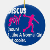Funny I wirbeln Dinge Discus Girl Turmtrainer Keramik Ornament (Hinten)