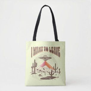 Funny "I woll to verlass" Raumschiff-Design Tasche
