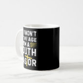 Funny I Won't Act My Age I'm A Youth Pastor Christ Kaffeetasse (Vorderseite Links)