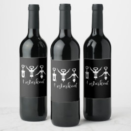 Funny I Work out Wein Flasche Korkenzieher Weinetikett