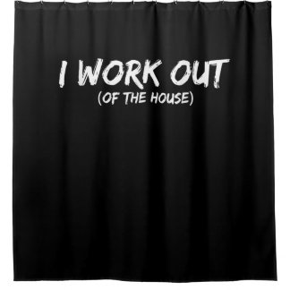 Funny I Workout Shirt For Gym Ratten - Quarantine Duschvorhang
