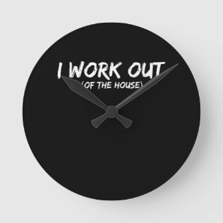 Funny I Workout Shirt For Gym Ratten - Quarantine Runde Wanduhr