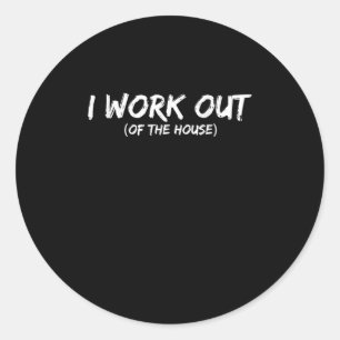 Funny I Workout Shirt For Gym Ratten - Quarantine Runder Aufkleber