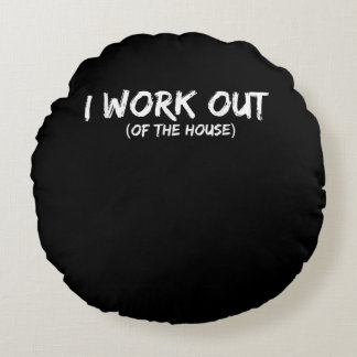 Funny I Workout Shirt For Gym Ratten - Quarantine Rundes Kissen