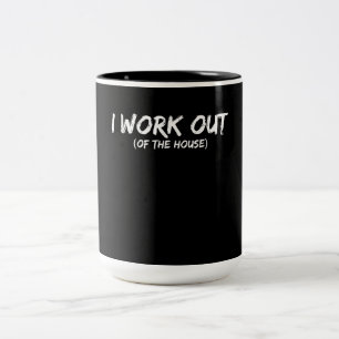 Funny I Workout Shirt For Gym Ratten - Quarantine Zweifarbige Tasse