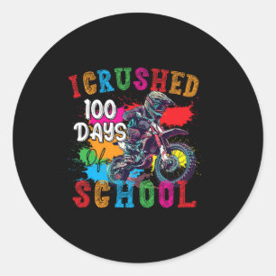 Funny I zerbrach 100 Tage Schulrad Lover Runder Aufkleber