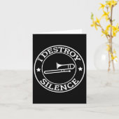 Funny I zerstöre Stille Trombone Trumpet Player Tr Karte (Gelbe Blume)