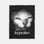 Funny Ibuprofen Cat Meme Retro Ugly Cat Face Mens  Fleecedecke (Vorderseite)