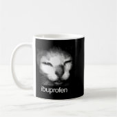 Funny Ibuprofen Cat Meme Retro Ugly Cat Face Mens  Kaffeetasse (Links)