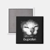Funny Ibuprofen Cat Meme Retro Ugly Cat Face Mens  Magnet (Vorderseite/Rückseite)