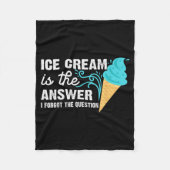 Funny Ice Cream Art For Men Women Kids Dessert Ice Fleecedecke (Vorderseite)