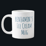 Funny Ice Cream Quote Gag Personalisierter Name Jumbo-Tasse<br><div class="desc">Für die Person, die gerne ihr Eis (oder andere Leckerei). Personalisieren Sie es mit Ihrem Namen. Gute Geschenkidee.</div>