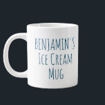 Funny Ice Cream Quote Gag Personalisierter Name Jumbo-Tasse<br><div class="desc">Für die Person,  die gerne ihr Eis (oder andere Leckerei). Personalisieren Sie es mit Ihrem Namen. Gute Geschenkidee.</div>