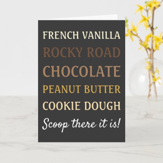 Funny Ice Cream Song Scoop dort ist es Karte (Gelbe Blume)