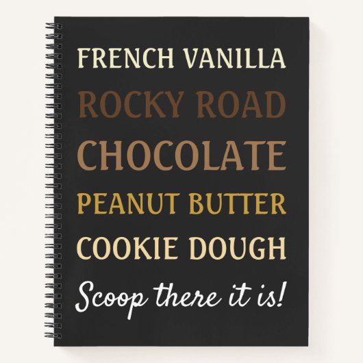 Funny Ice Cream Song Scoop dort ist es Notizblock (Vorderseite)