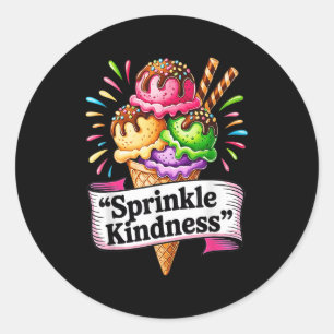 Funny Ice Creme Cone Zitat Sprinkle Kindheit Niedl Runder Aufkleber