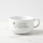 Funny Ice Creme Liebhaber des Spaßes Design Person Große Suppentasse<br><div class="desc">Ein niedliches,  lustiges Design für Eisfreunde - Berufliche Eiscreme-Ostern. Personalisieren Sie es mit Ihrem Namen. Gute Geschenkidee.</div>