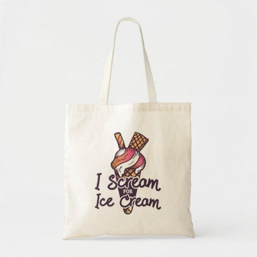 Funny Ice Creme Sprichwort Tragetasche (Vorne)