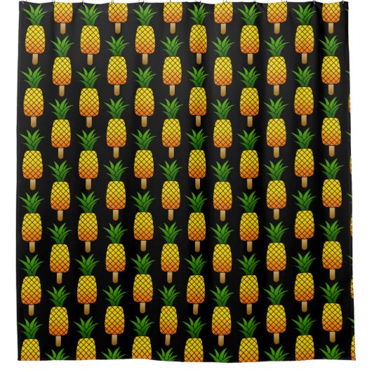 Funny Ice Drop Ananas Erfrischend Sommerfrüchte Duschvorhang (Vorderseite)