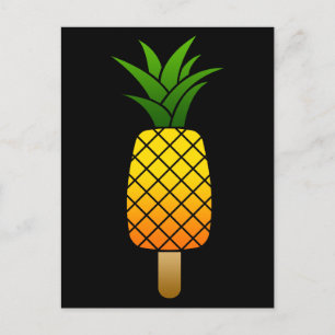 Funny Ice Drop Ananas Erfrischend Sommerfrüchte Postkarte