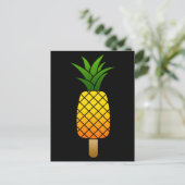Funny Ice Drop Ananas Erfrischend Sommerfrüchte Postkarte (Stehend Vorderseite)