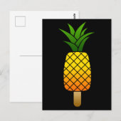 Funny Ice Drop Ananas Erfrischend Sommerfrüchte Postkarte (Vorne/Hinten)
