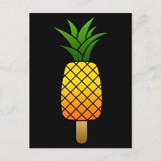 Funny Ice Drop Ananas Erfrischend Sommerfrüchte Postkarte (Vorderseite)