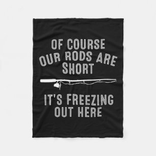 Funny Ice Fishing Art für Männer Vater Vater Eis F Fleecedecke