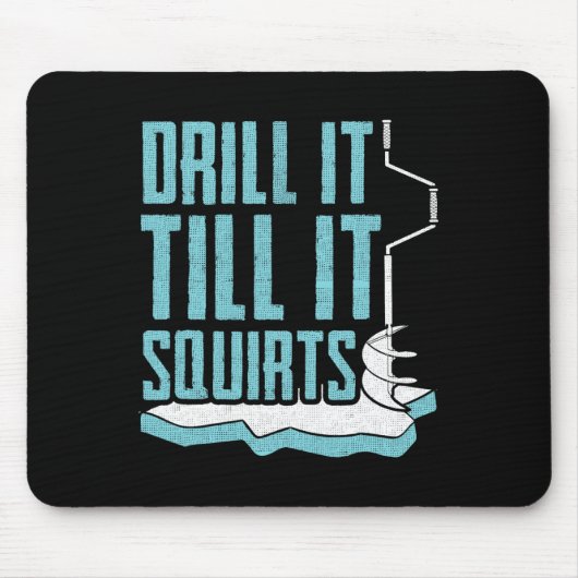 Funny Ice Fishing Design für Männer Frauen Eisfisc Mousepad (Vorne)