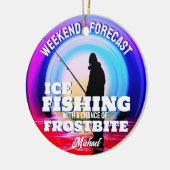Funny Ice Fishing Frostbite Keramik Ornament (Links)