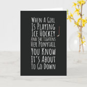 Funny Ice Hockey Cards Skaten Winter Sports Team Karte (Gelbe Blume)