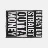 Funny Ice Hockey Dad Straight Outta Money Joke Hoc Fleecedecke (Vorderseite (Horizontal))