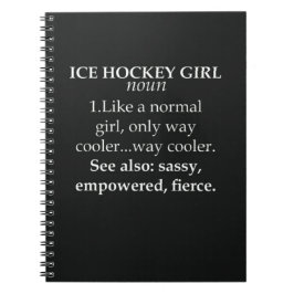Funny Ice Hockey Geschenke für Girls Sport für sie Notizblock