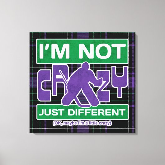 Funny Ice Hockey Goalie Box Leinwand (Vorderseite)